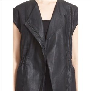 Vince perforated leather vest